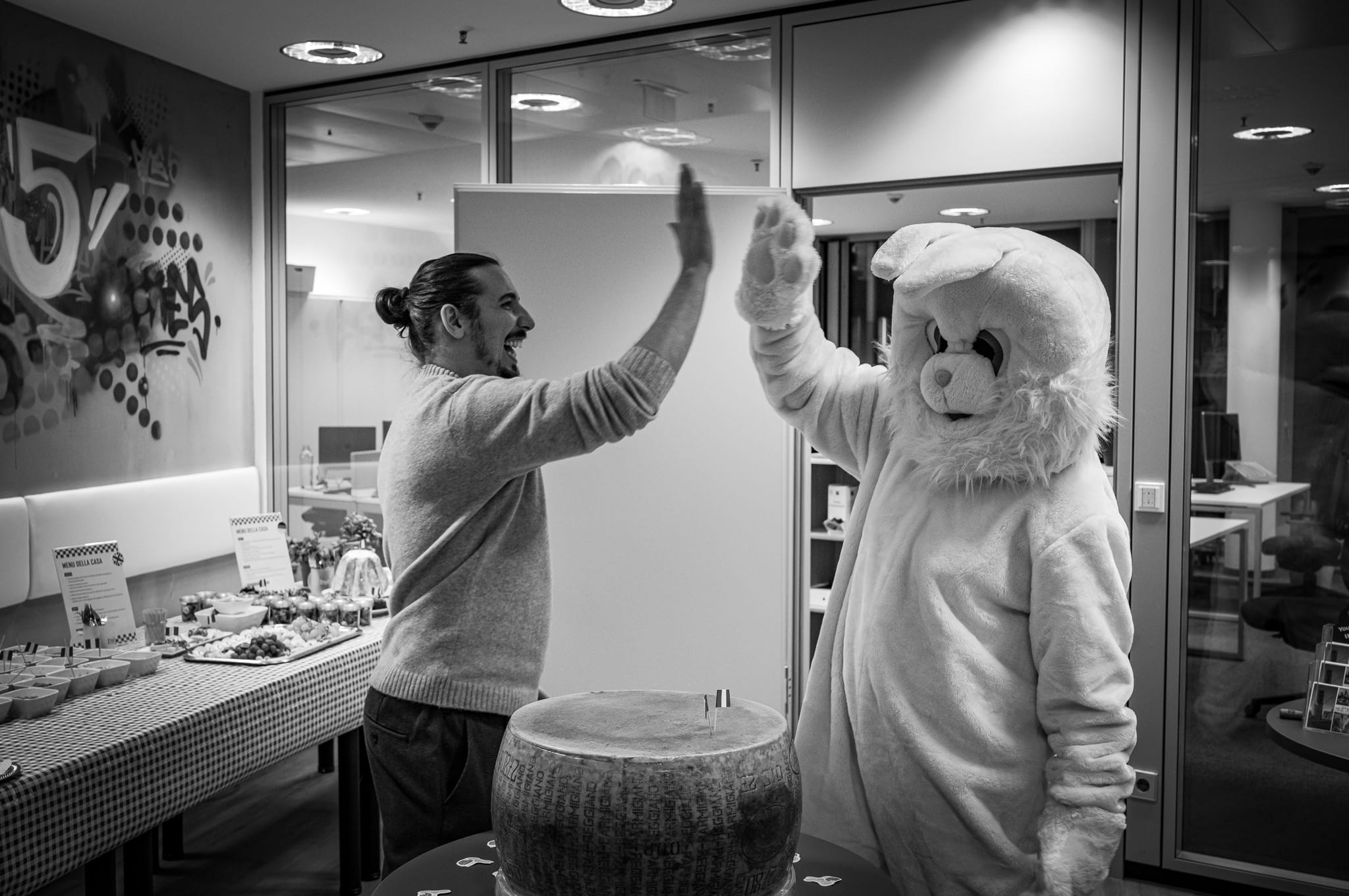 Silvano and the Rabbit High Five