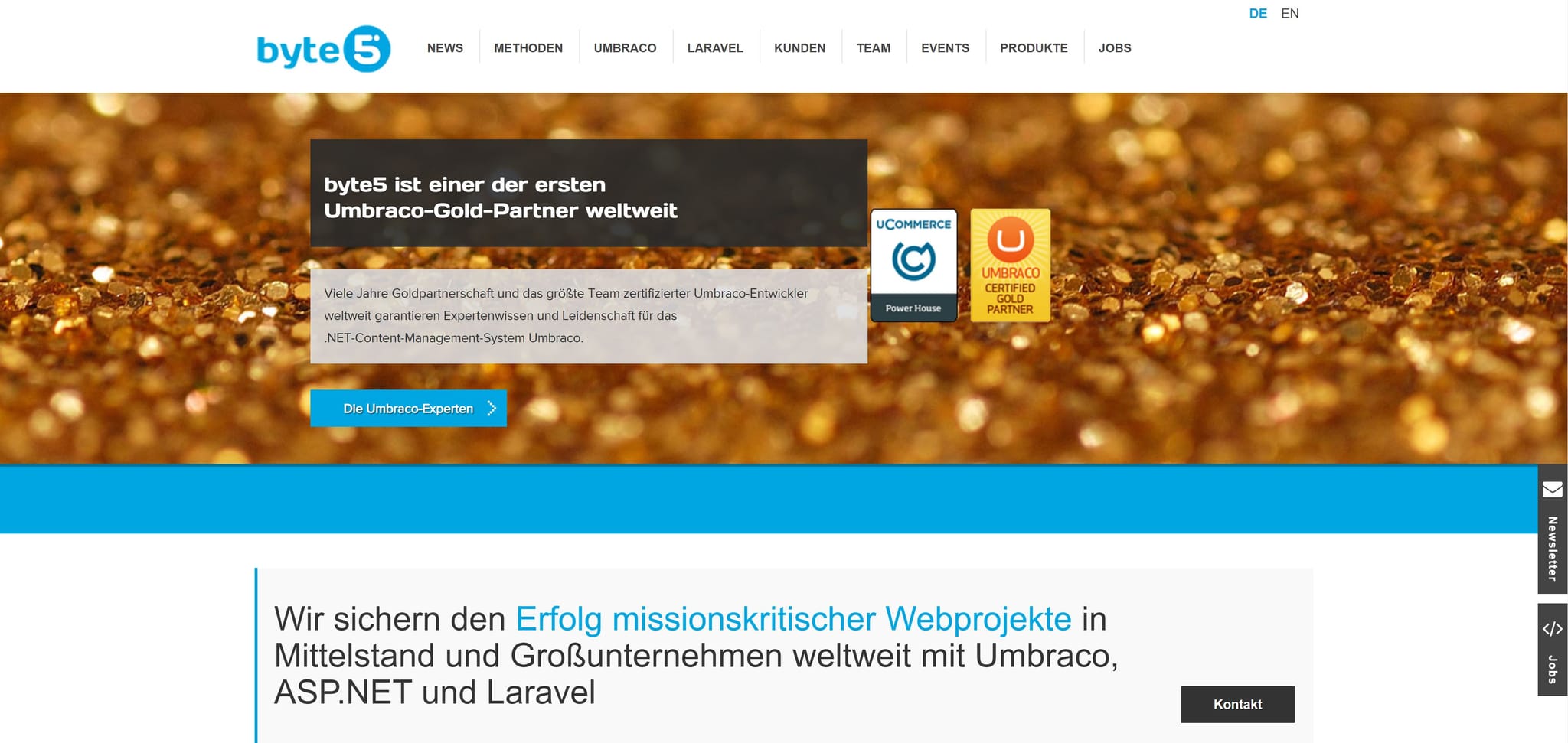 byte5.de vor dem Relaunch 2020