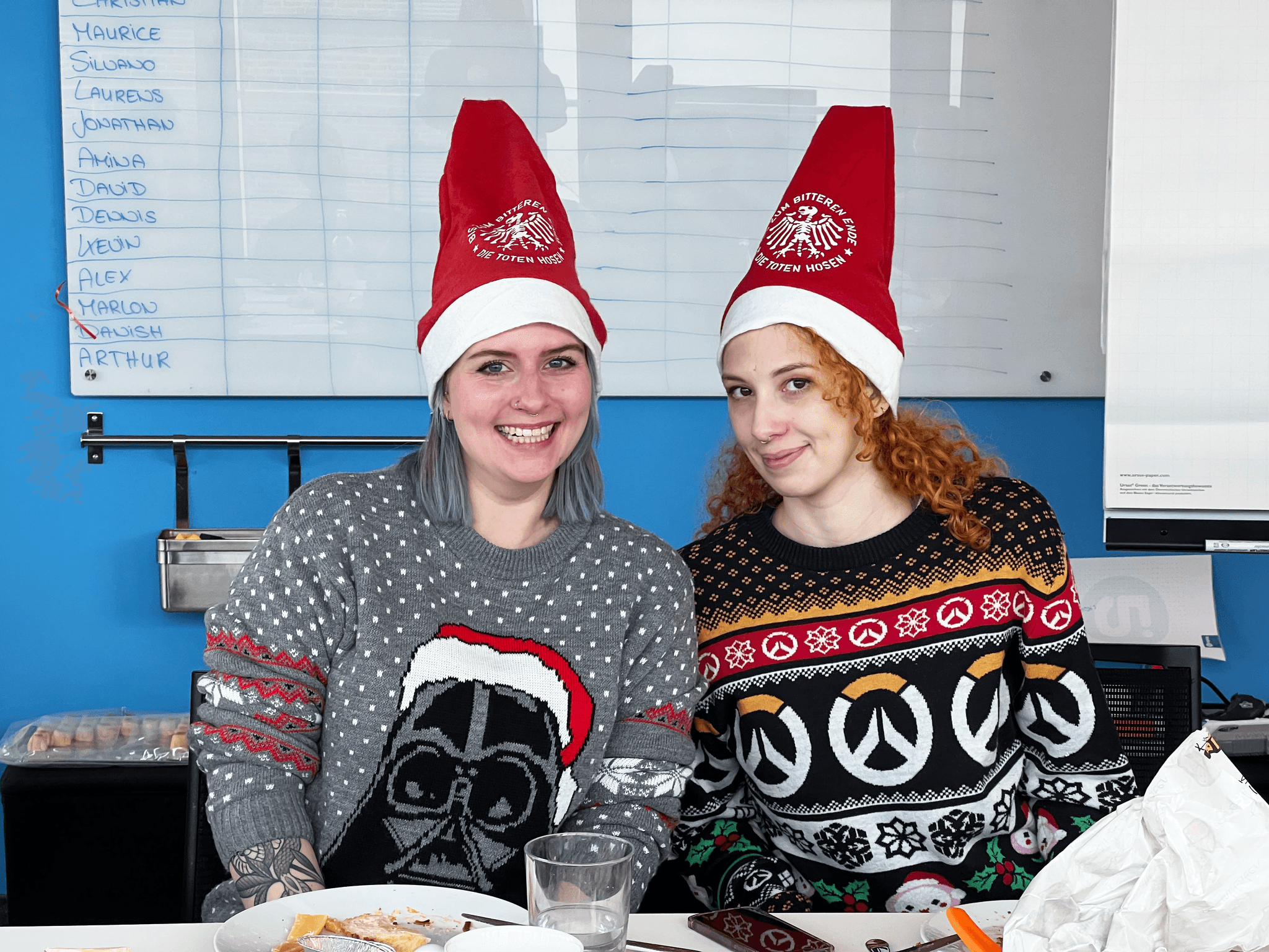 Alex und Trish bei der byte5 Weihnachtsfeier 2022
