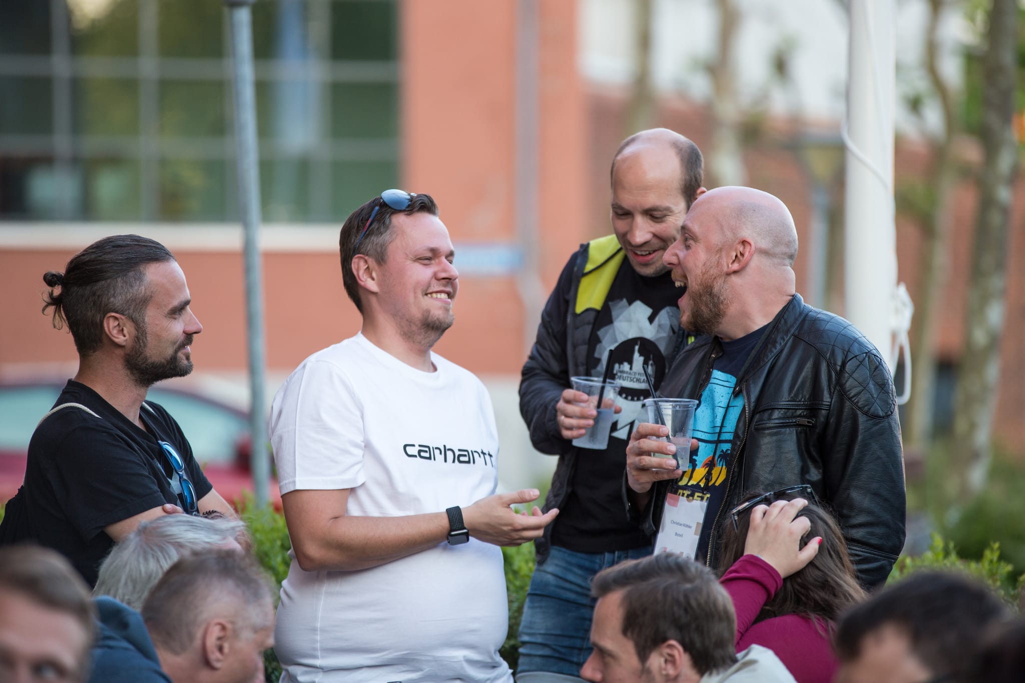 Marcel Wege, Sören Deger und Chris Köhler von byte5 auf dem Umbraco-Codegarden 2018