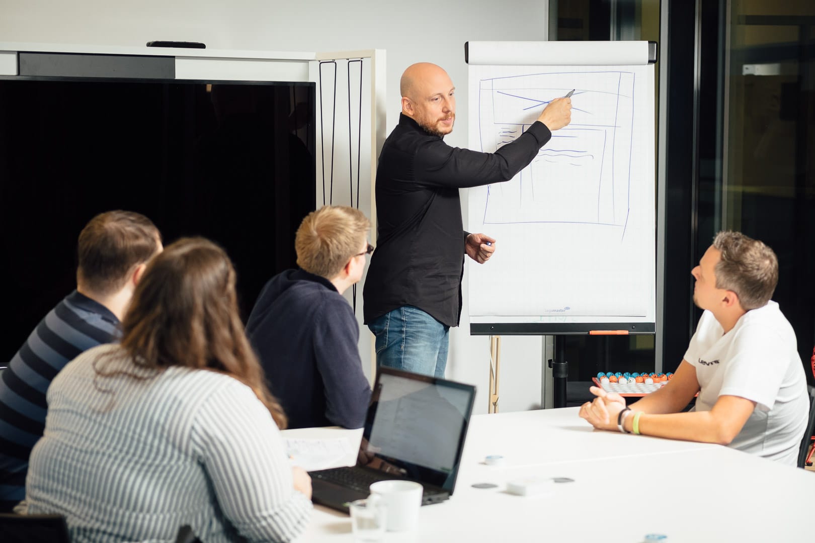 Besprechung im Team bei byte5