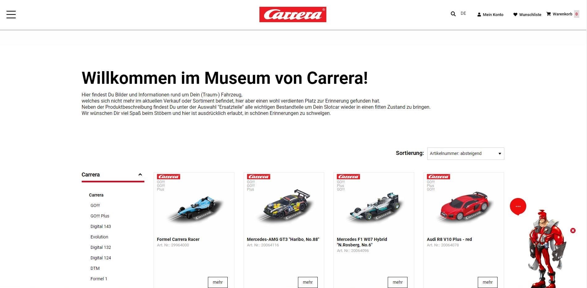 carrera-toys.com: Screenshot 